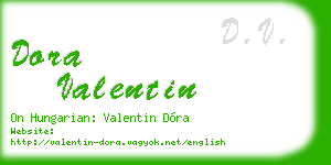 dora valentin business card